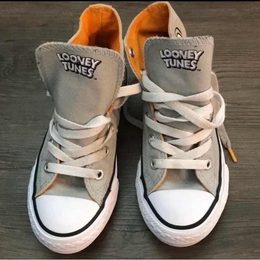 Warner Bros. Kids High-Top Sneakers - Gray and Orange